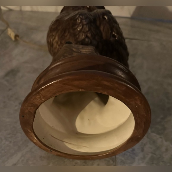 Vintage Ceramic Light Up Owl Table Lamp - Picture 5 of 6